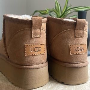 Ugg Platform Mini Ugg Boots Chestnut Size 6